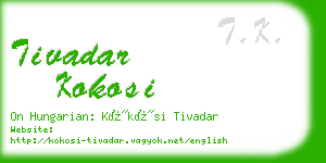 tivadar kokosi business card